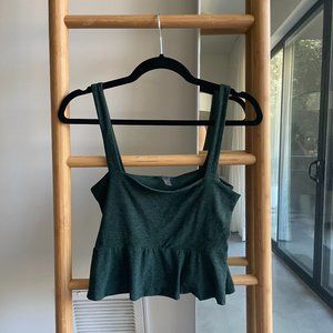 Beyond Yoga Spacedye Crop Tank in Forest Green